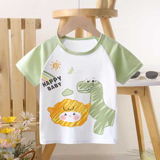 Simple Child Woven Hat Flower Print Buket Hat Cotton Baby Hat