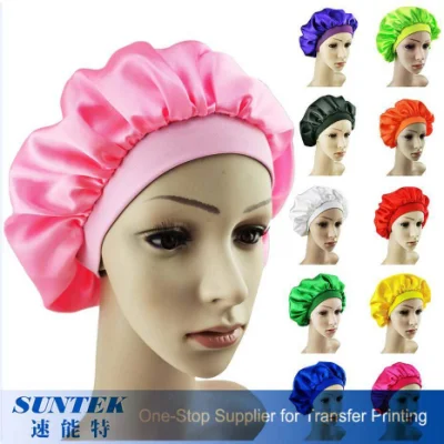 Women Drawstring Sublimation Hair Bonnets Blank